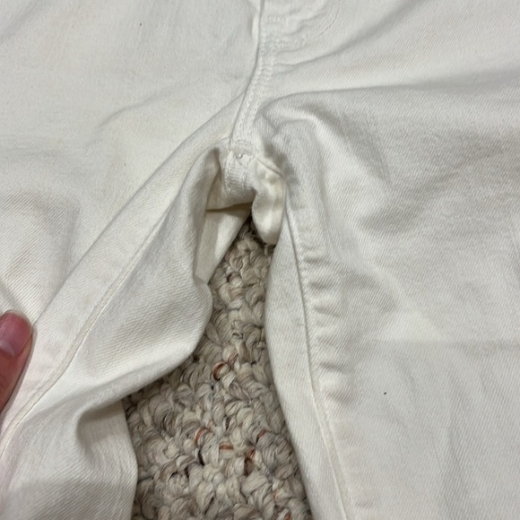 Mother The Looker Ankle Fray Stayin' Alive White Jeans Size 25 - Picture 5 of 11